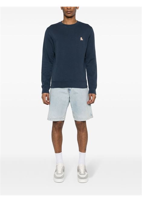 Blue Fox-patch sweatshirt - men MAISON KITSUNÉ | LM00303KM0001P476